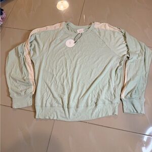 Mint Green Cropped Sweatshirt Size Large NWT